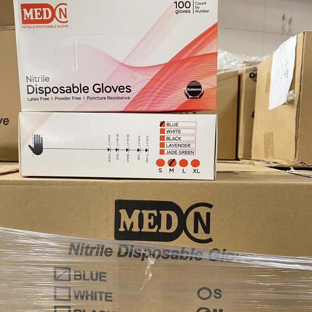 MEDN Disposal Nitril Gloves, Blue Color, XL ONLY